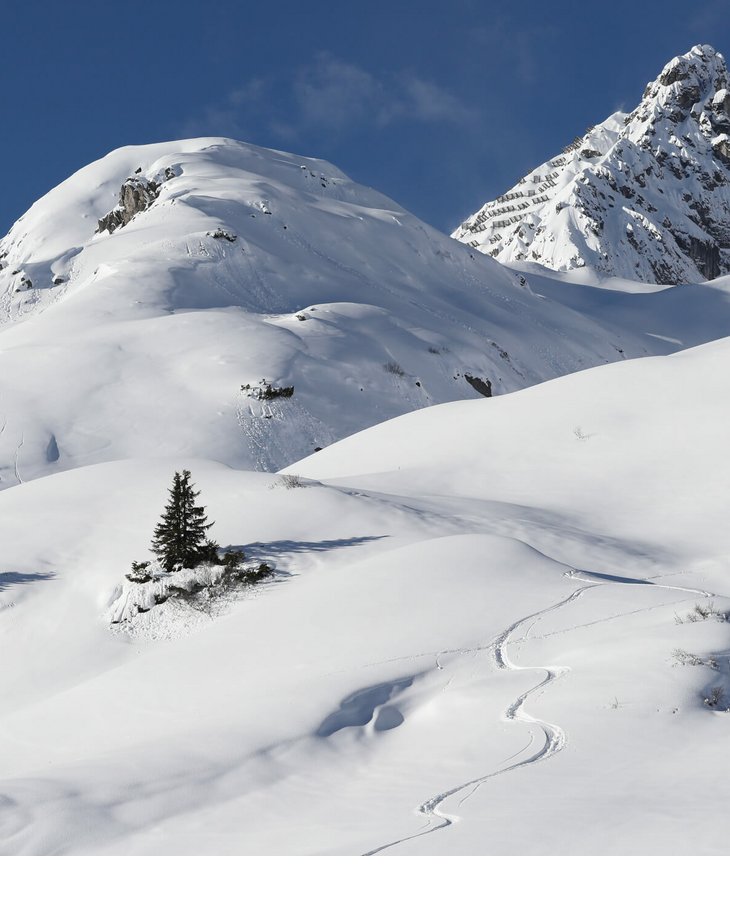 Verschneite Berghänge rund um das Severin*s – The Alpine Retreat